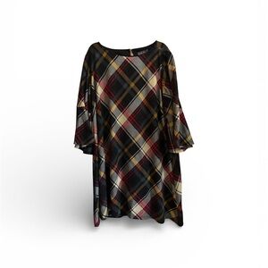 Jessica Howard's Women's size 3X Plaid Bell Sleeve Dress